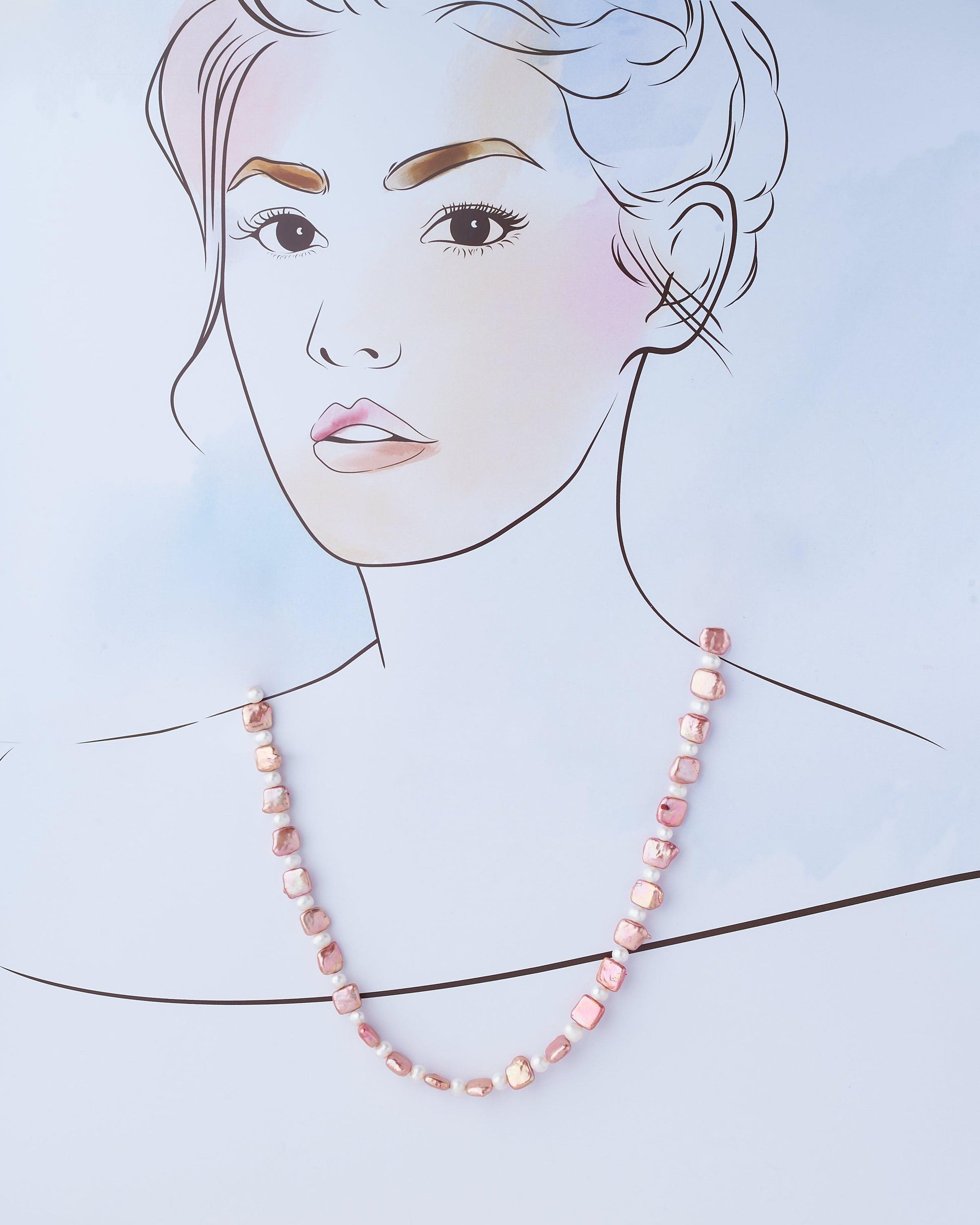 Fashionable Dual Color Pearl Necklace - Chandrani Pearls