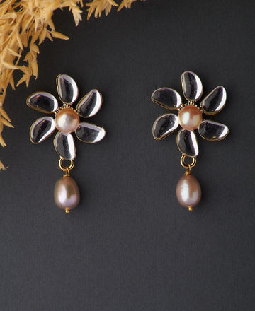 Fashionable Floral Pearl Hanging Earring - Chandrani Pearls