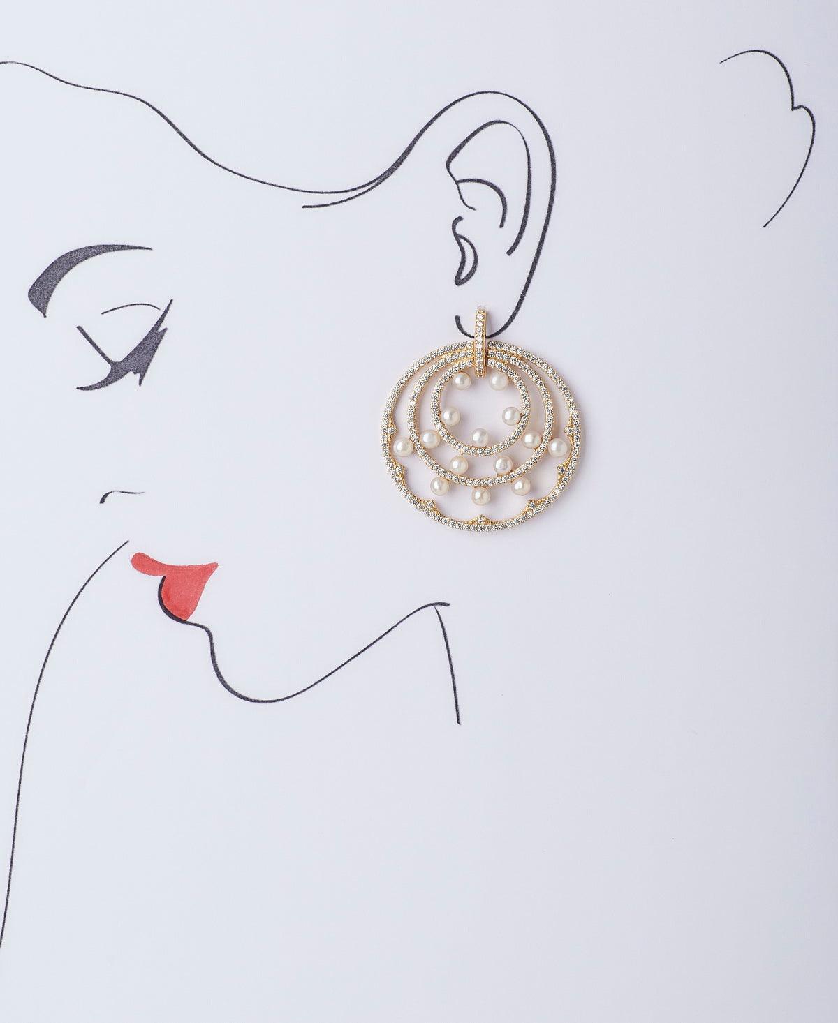 Fashionable Pearl Hanging Earrings - Chandrani Pearls
