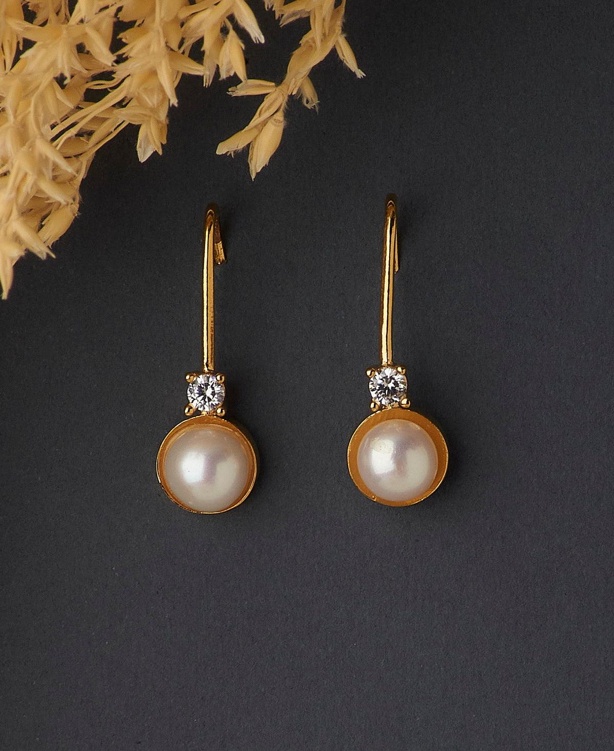 Fashionable Pearl Stud Hanging Earring - Chandrani Pearls