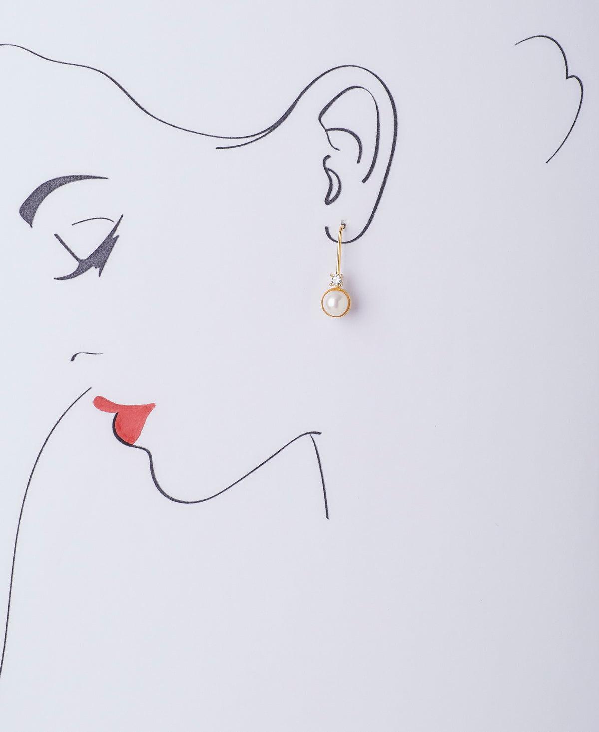 Fashionable Pearl Stud Hanging Earring - Chandrani Pearls