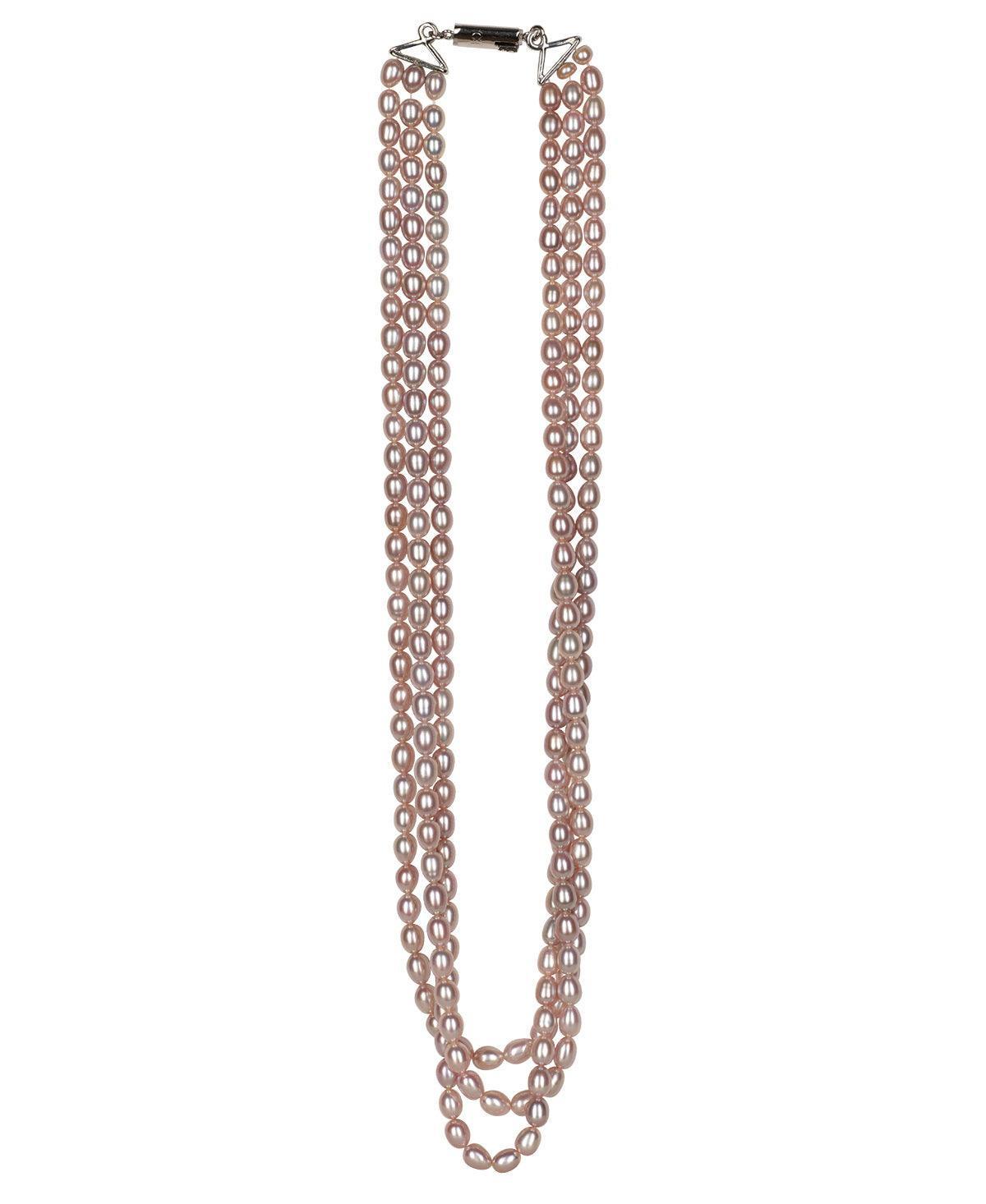 Fashionable Pink Pearl Necklace - Chandrani Pearls