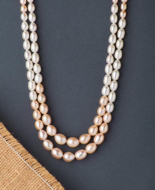 Fashionable Pink&White Pearl Necklace - Chandrani Pearls