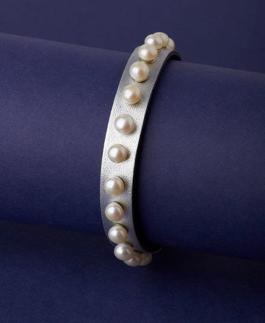 Fashionable Real Pearl Band Bracelet - Chandrani Pearls