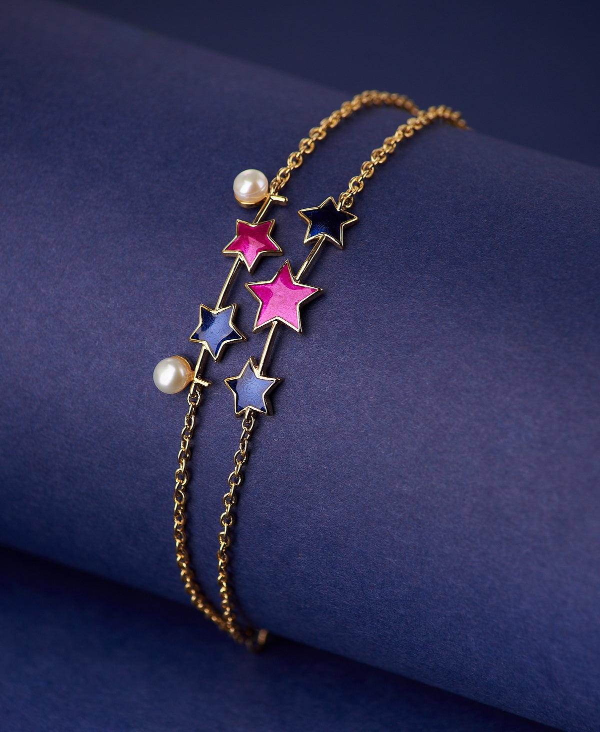 Fashionable Star Enamel Bracelet - Chandrani Pearls
