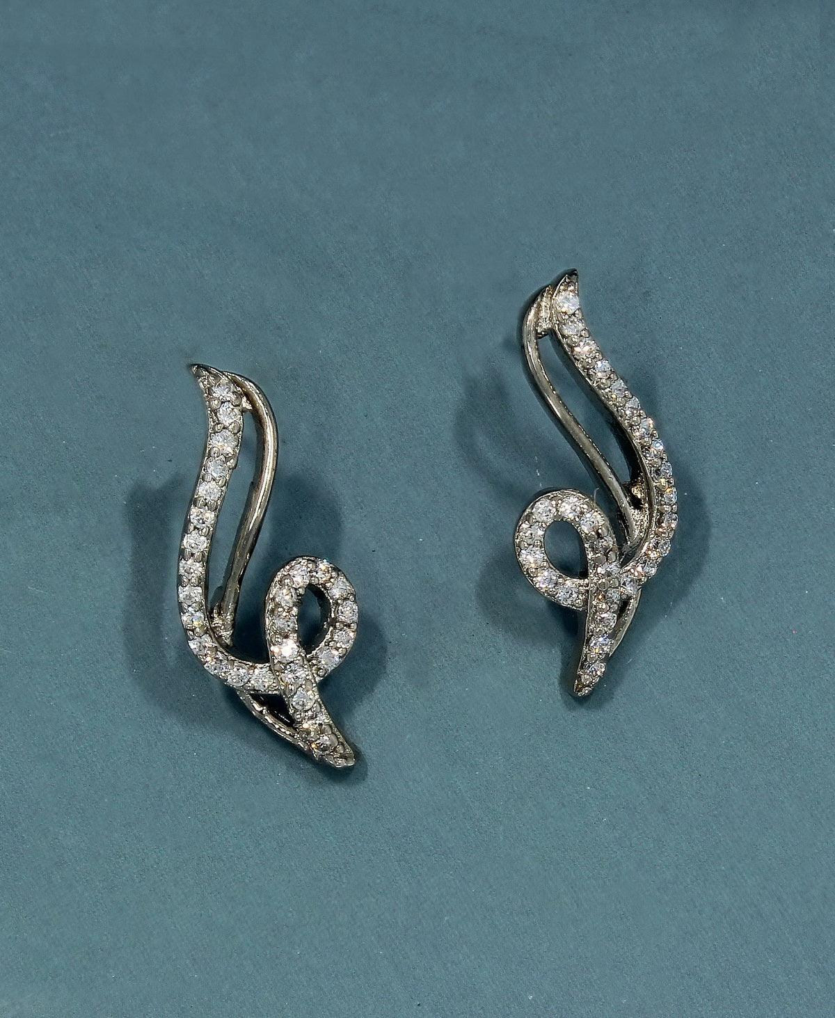 Fashionable Stone Studded Earrings - Chandrani Pearls