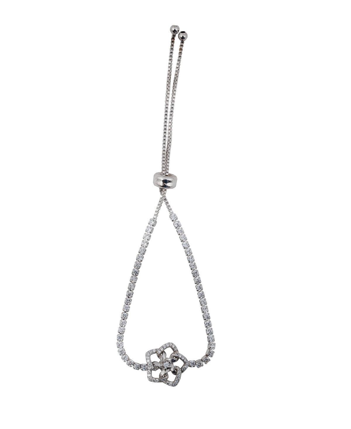 Fashionable Stone Studded Metallic Bracelet - Chandrani Pearls
