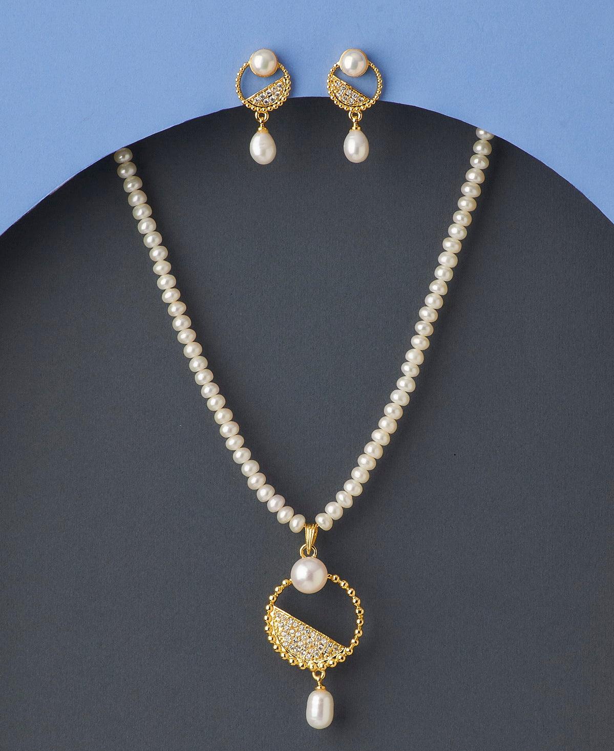 Fasionable Pearl Necklace Set - Chandrani Pearls