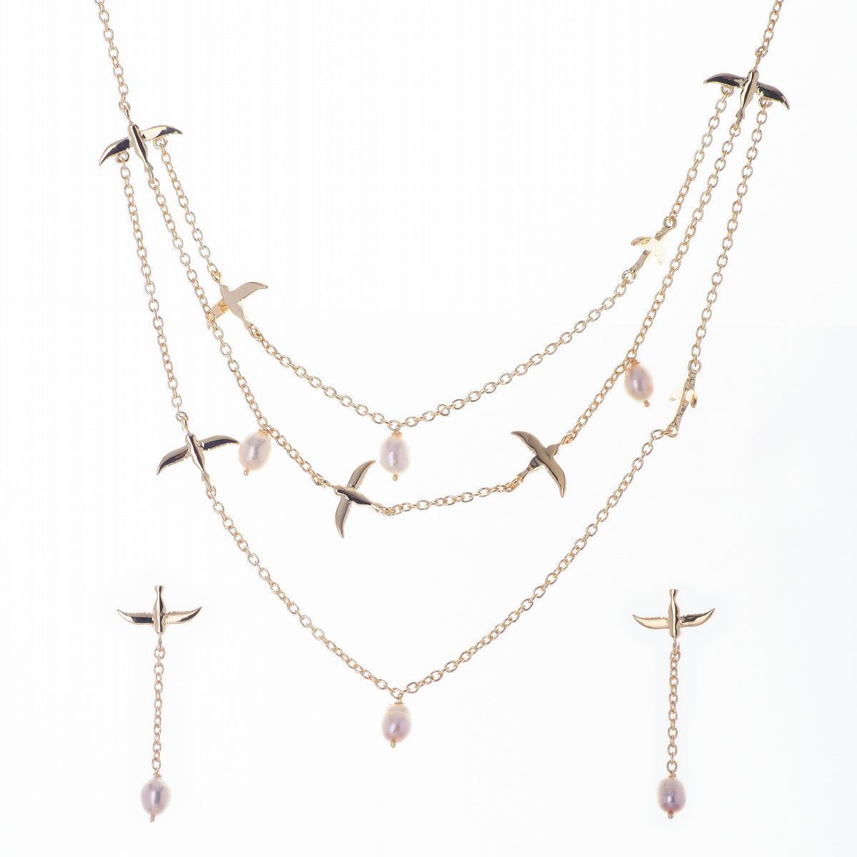 Fasionable Real Pearl Necklace Set - Chandrani Pearls