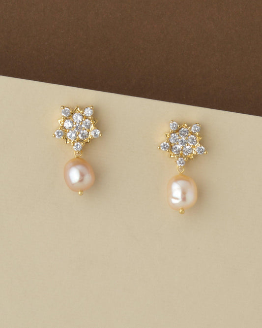 Floral and Smart Real Pearl Hang Earring - Chandrani Pearls
