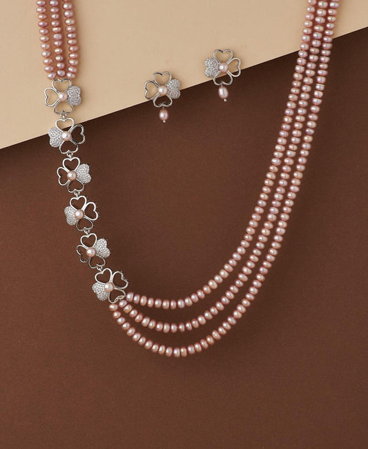 Florial Real Pearl Necklace Set - Chandrani Pearls