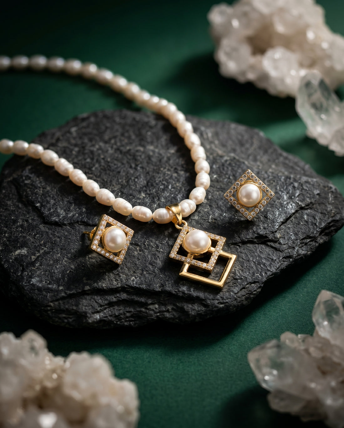 freshwater pearl necklace set