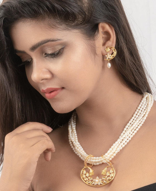 Gorgeous Pearl Necklace Set - Chandrani Pearls