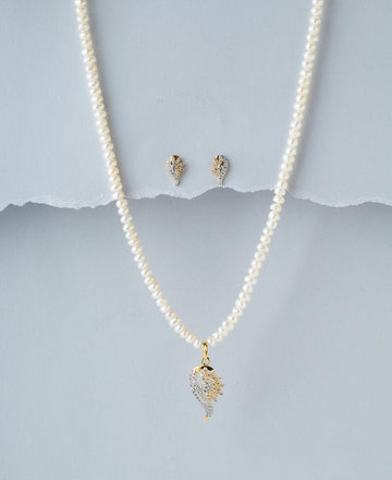 Gorgeous White Pearl Necklace Set - Chandrani Pearls