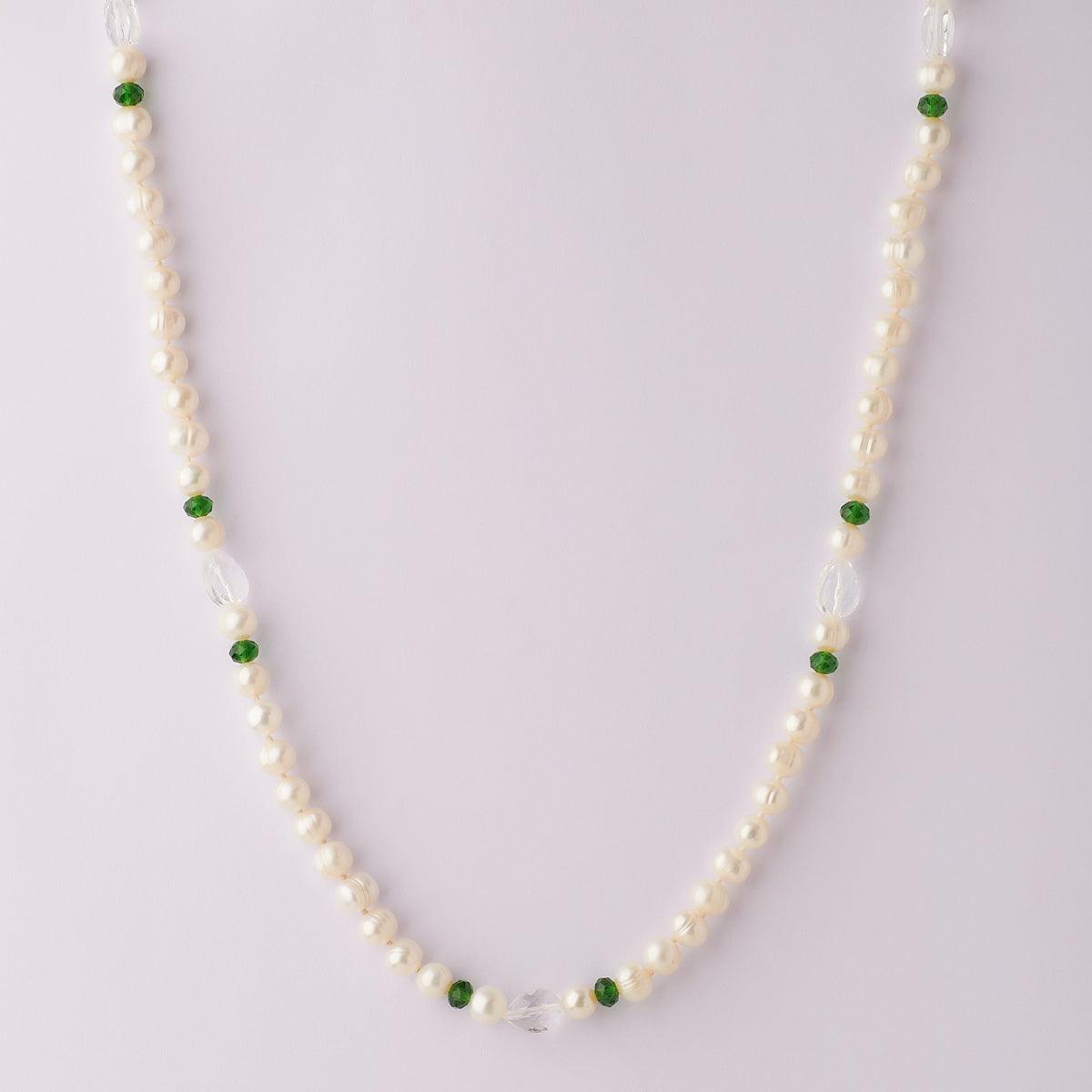 Graceful Bead & Pearl Necklace - Chandrani Pearls