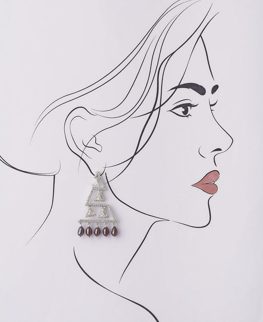 Graceful Pearl hanging Earring - Chandrani Pearls