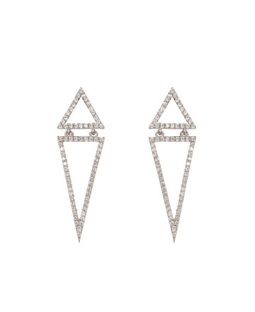 Graceful Silver hanging Earring - Chandrani Pearls