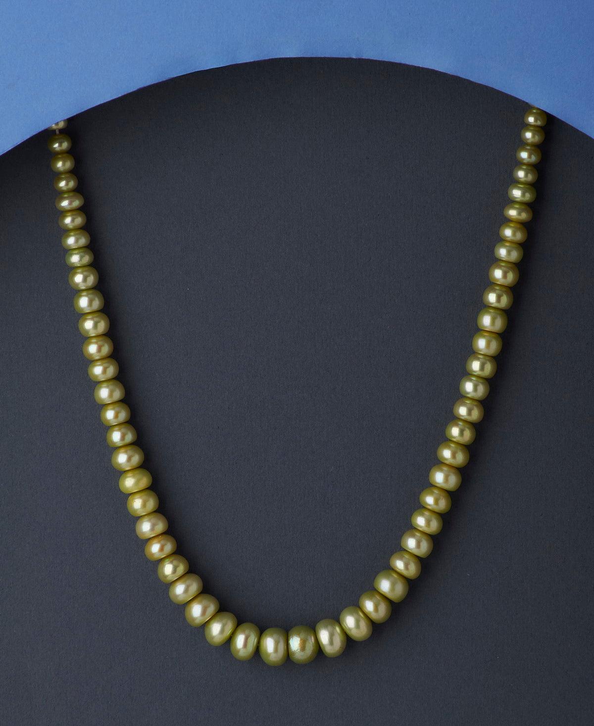 Graduation Green Colour Pearl Necklace - Chandrani Pearls