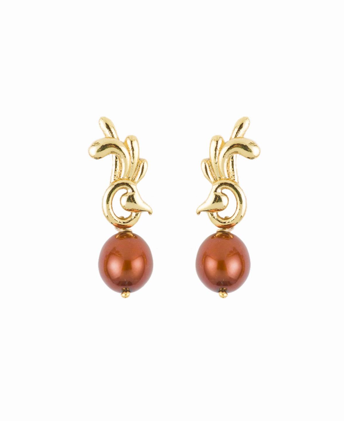 Hanging drop pearl Earrings - Chandrani Pearls