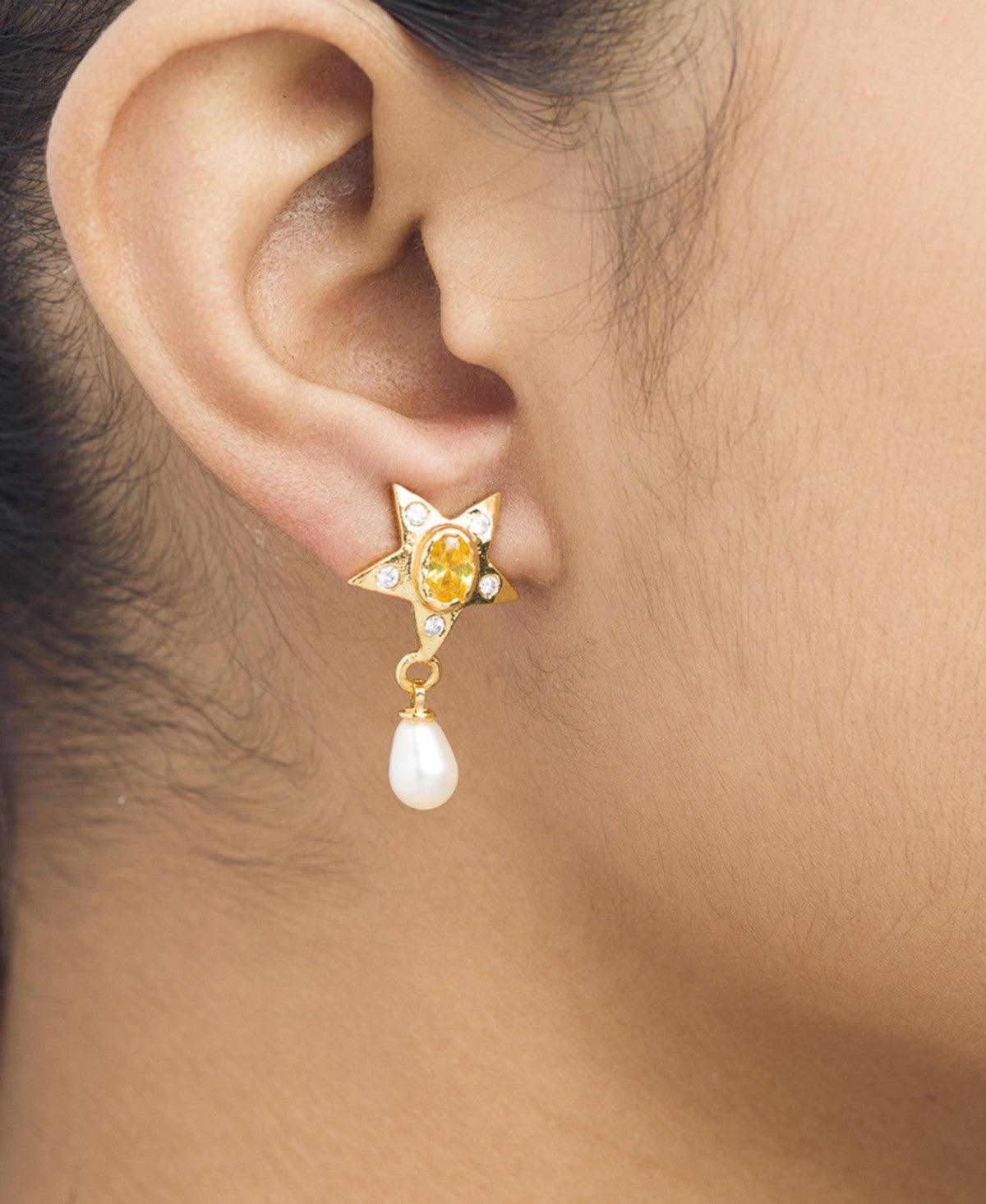 Hanging Drop Pearl Earrings - Chandrani Pearls