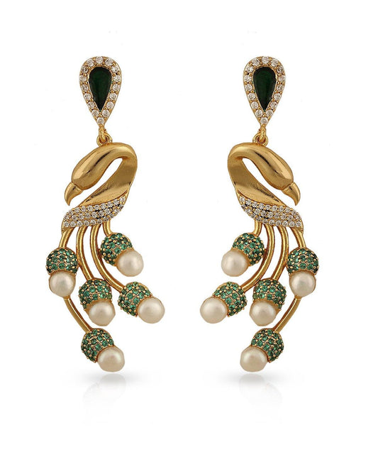 Heirloom Golden Peacock Pearl Earring - Chandrani Pearls