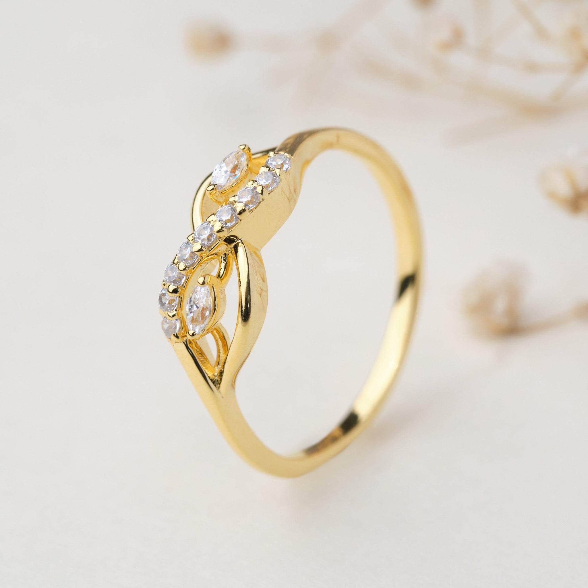 Infinity Fore Life Gold & Diamond Ring - Chandrani Pearls