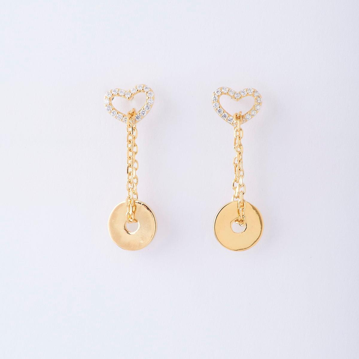 Little Heart Hanging Earring - Chandrani Pearls