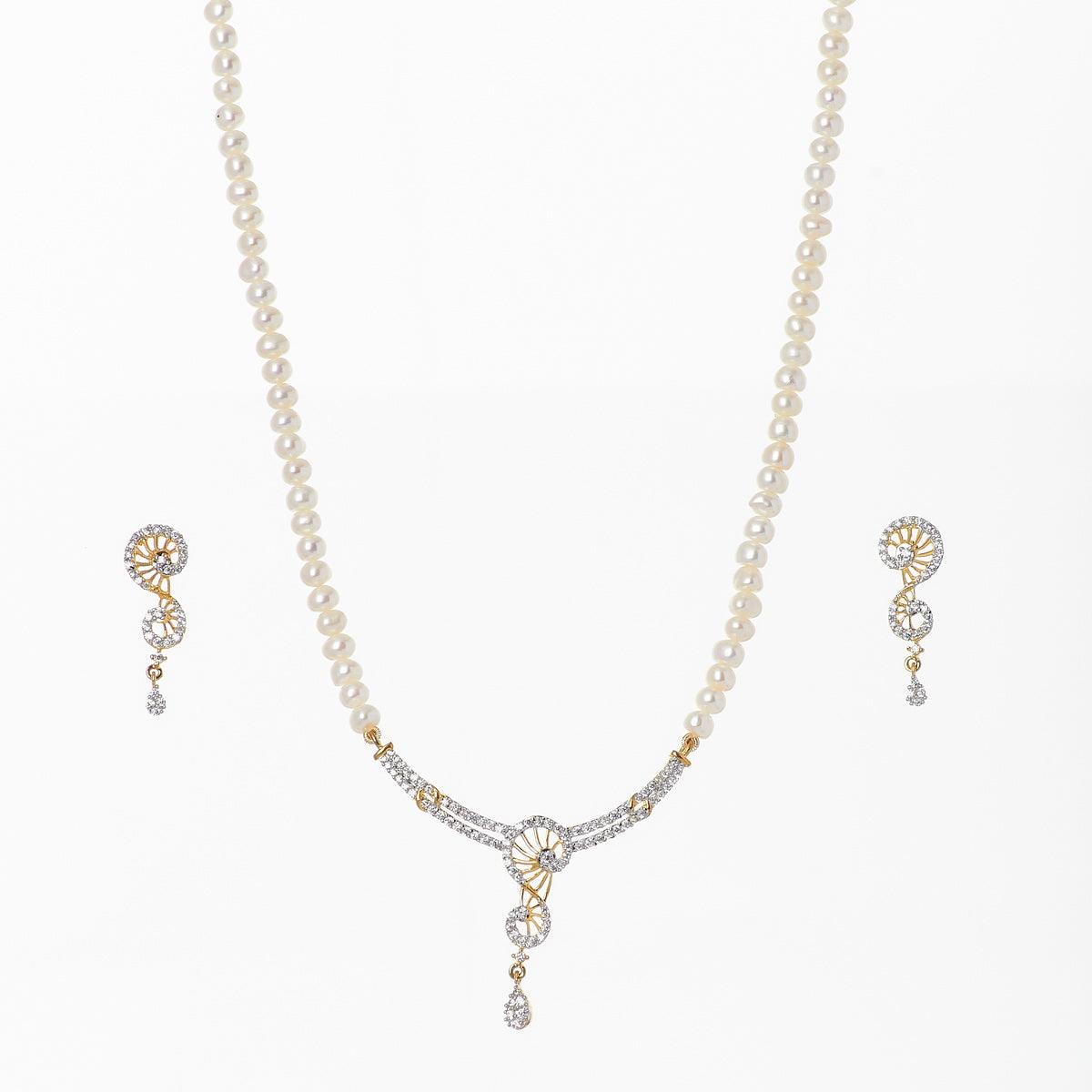 Mangalsutra Design Pearl Necklace Set - Chandrani Pearls