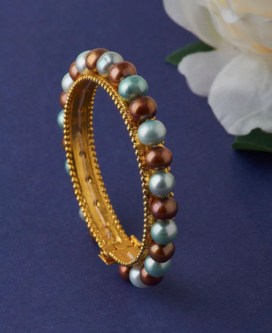 Multi Real Pearl Bangle - Chandrani Pearls