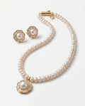 white pearl necklace set