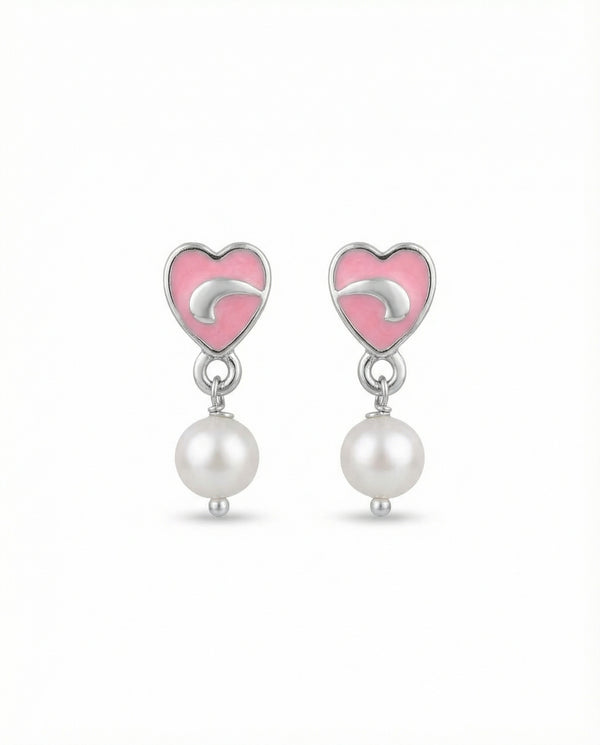 Sweetheart Symphony Pearl Drop Earrings