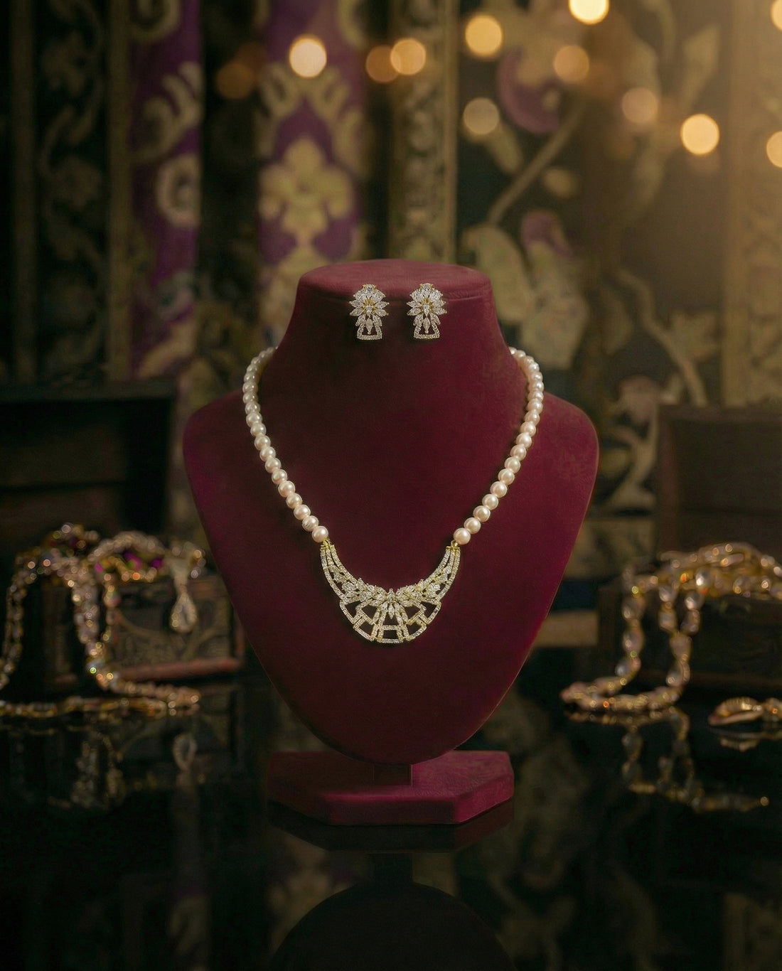 Vintage-Inspired Floral Pearl Set