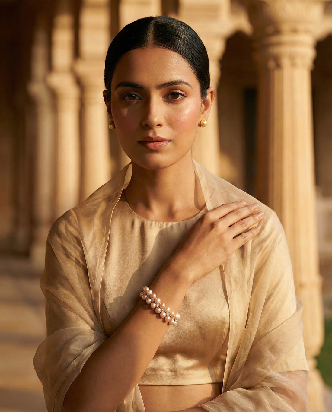 Classic Two-Strand Pearl Statement Bracelet