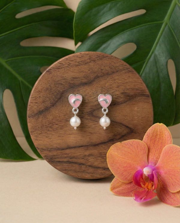 Sweetheart Symphony Pearl Drop Earrings