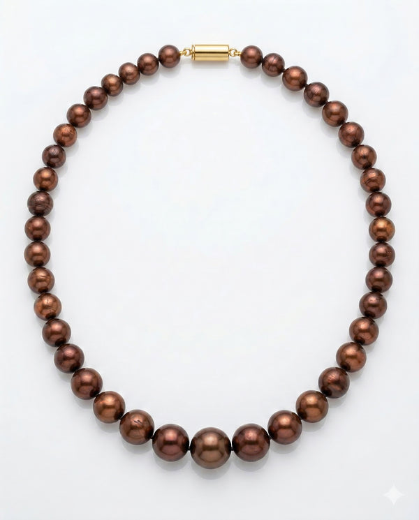 Lustrous Brown Pearl mala