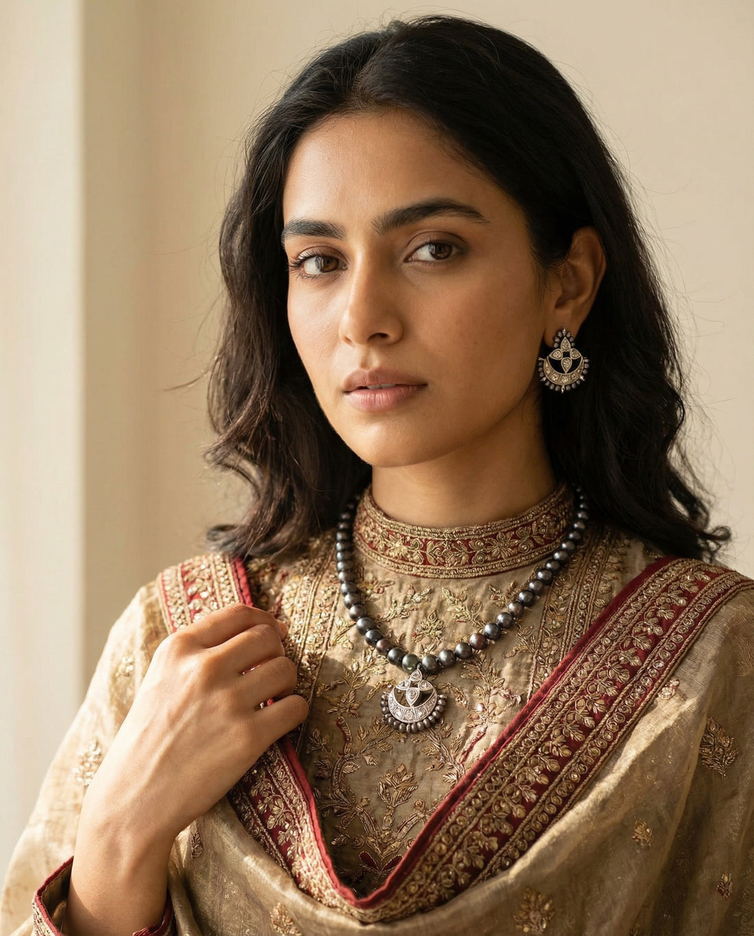 Midnight Iris Pearl & CZ Set