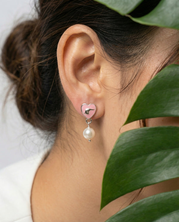 Sweetheart Symphony Pearl Drop Earrings