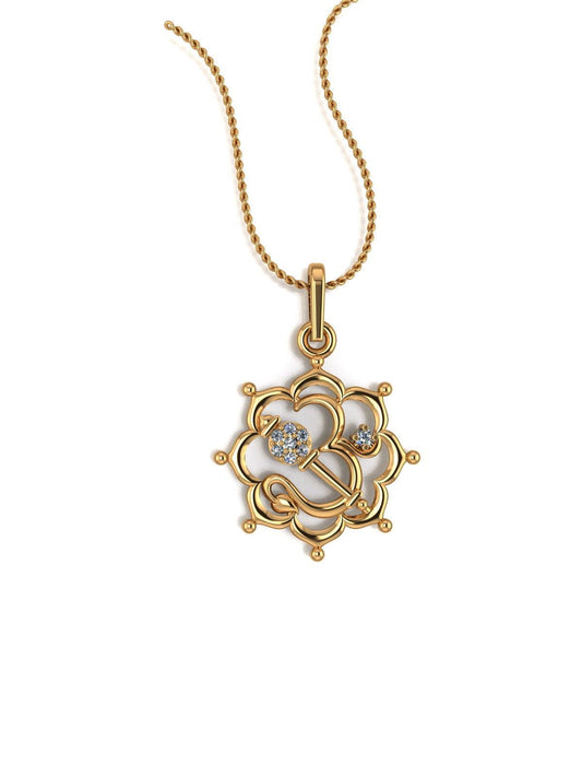 OM Silver Pendant with chain - Chandrani Pearls