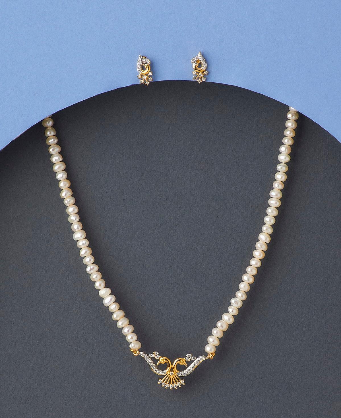 Peacock Real Pearl Necklace Set - Chandrani Pearls