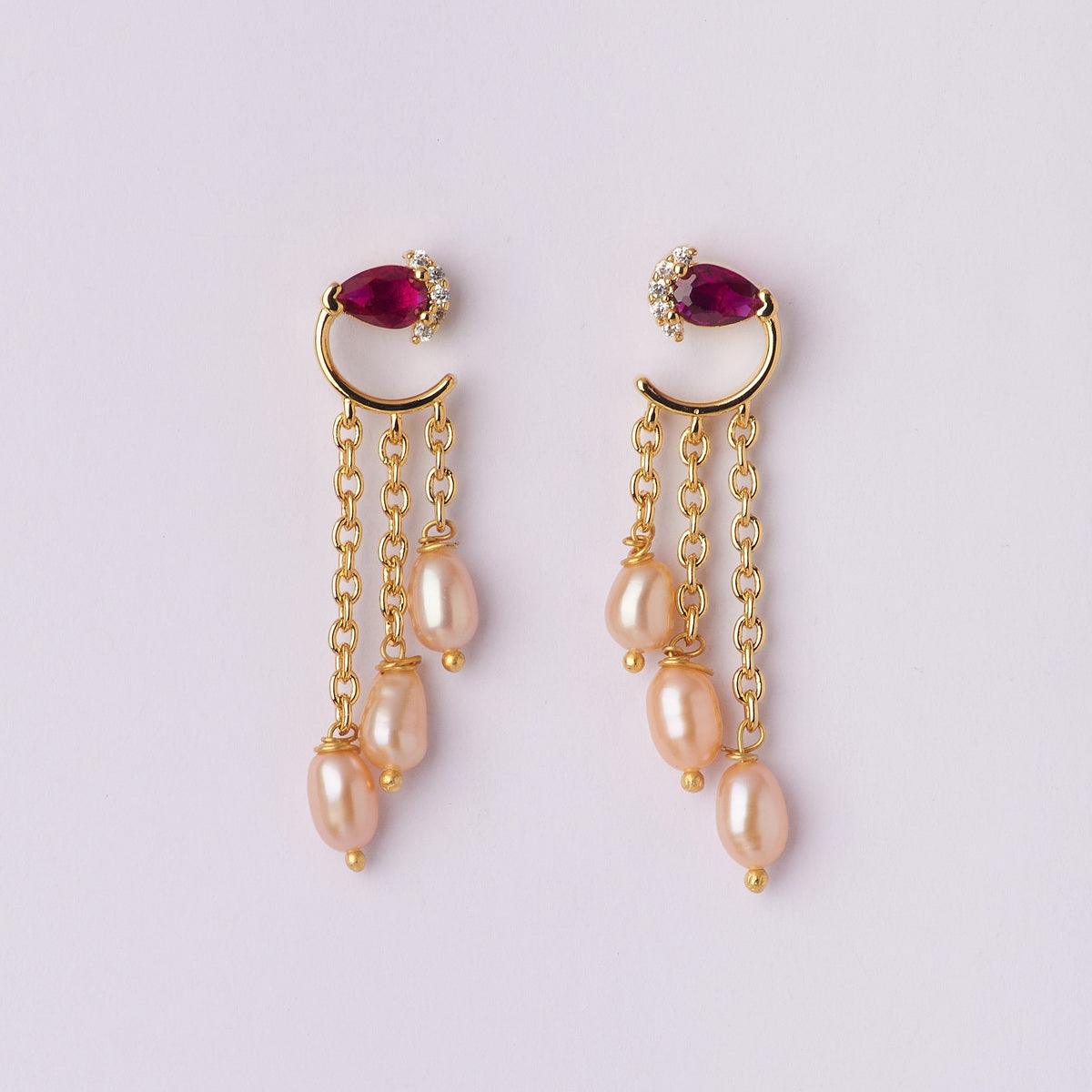 Pretty & Classy Hanging Pearl Earring - Chandrani Pearls