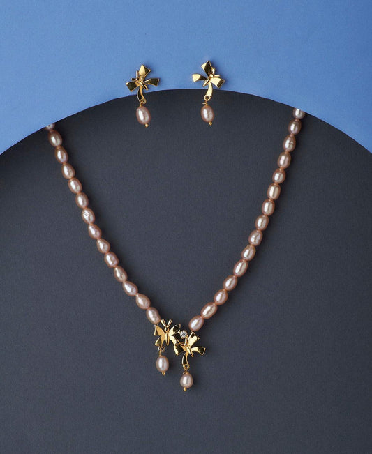 Pretty Butterfly Pearl Necklace Set - Chandrani Pearls