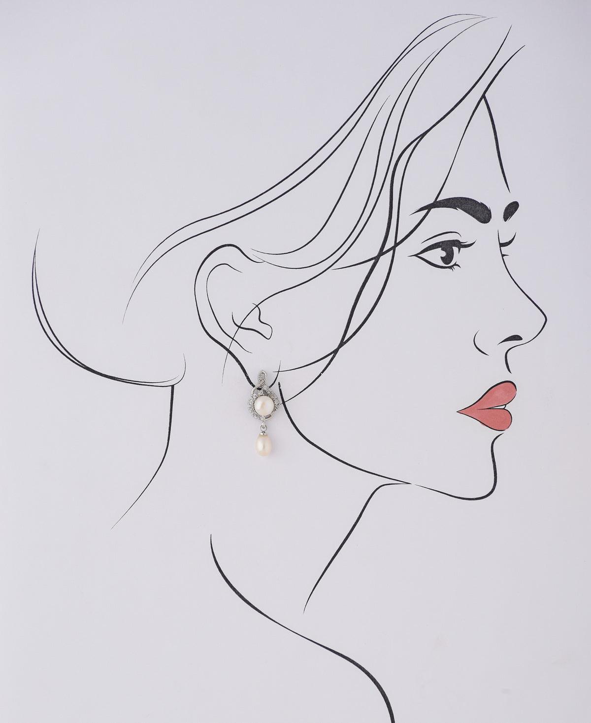 Pretty Pearl Hang Earring - Chandrani Pearls