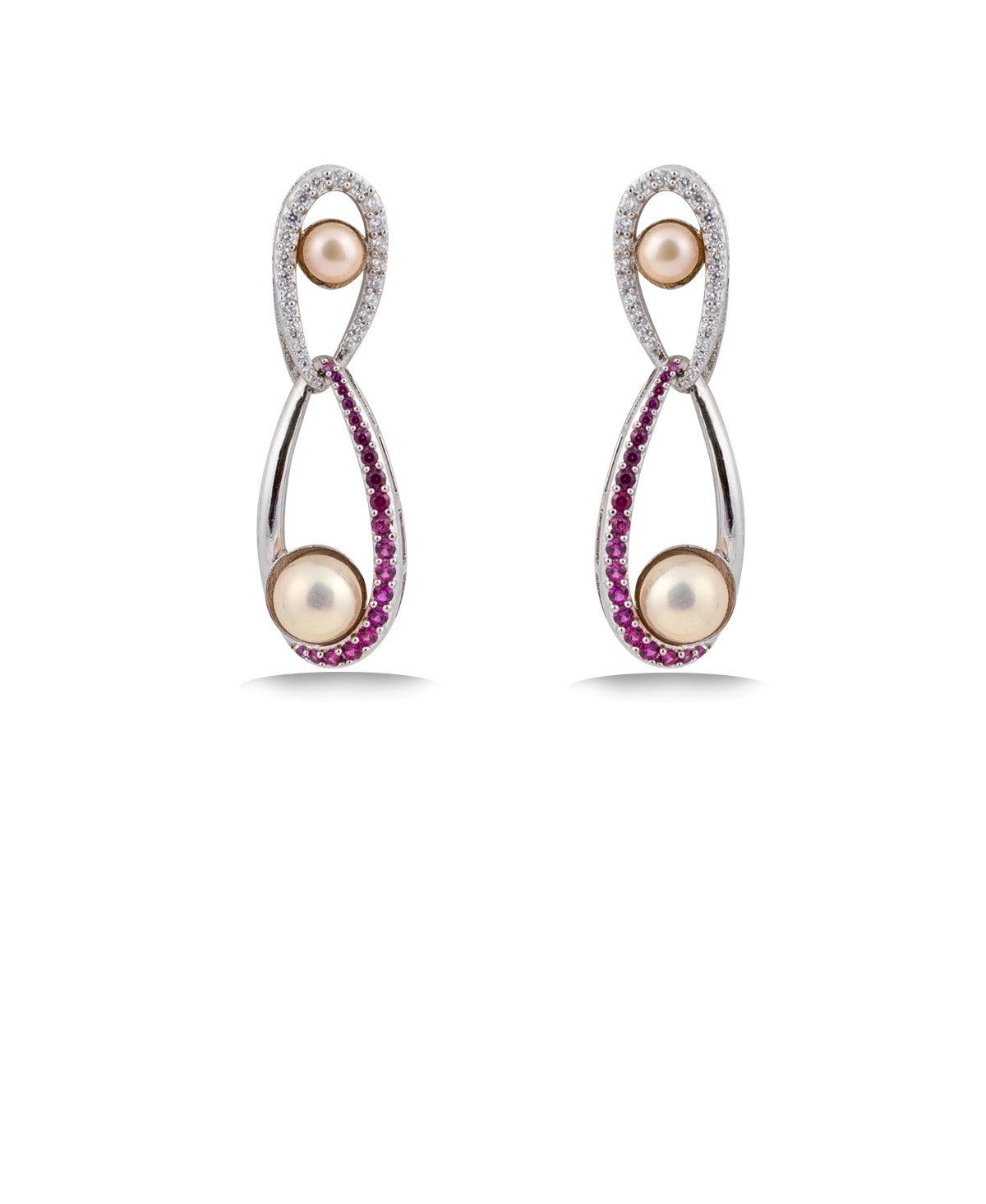 Pretty Pearl Hanging Earrings - Chandrani Pearls