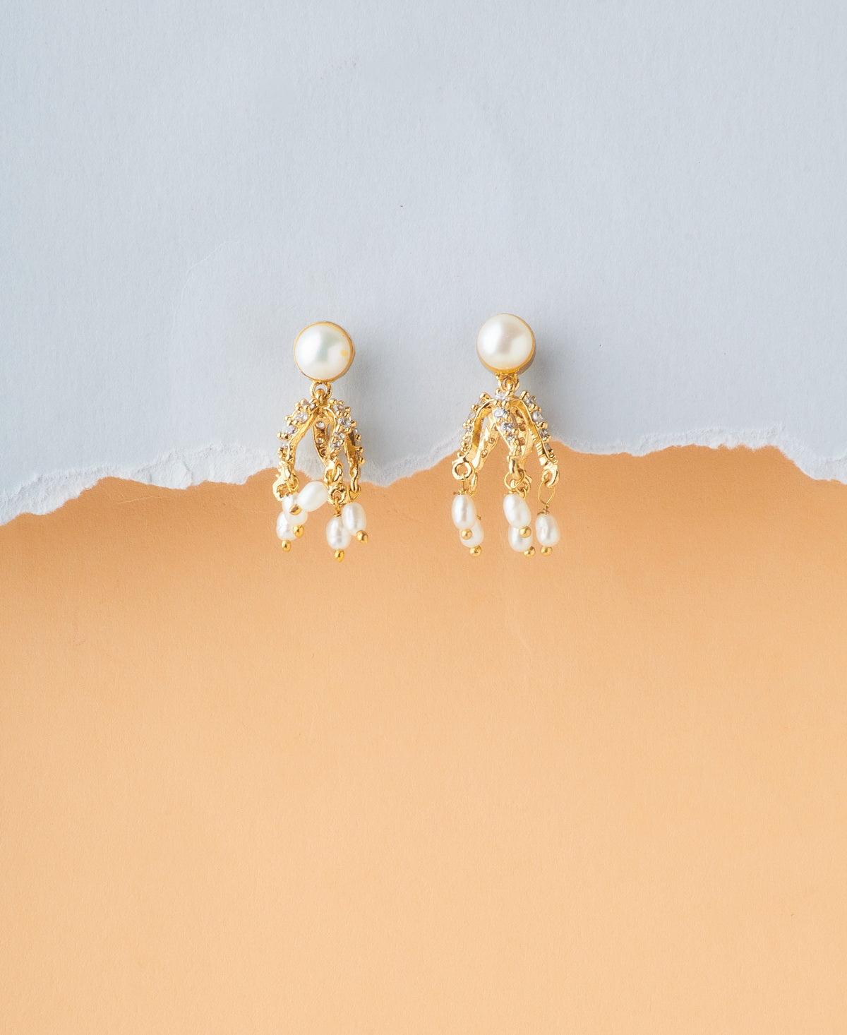 Pretty Real Pearl Earring - Chandrani Pearls