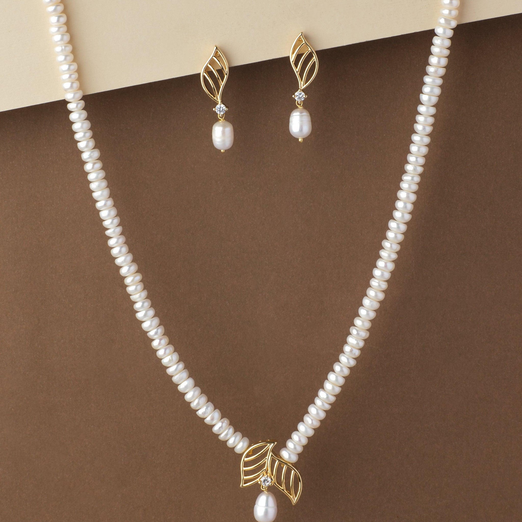 Pretty Real Pearl Necklace Set - Chandrani Pearls