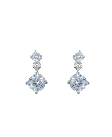 Pretty Stone Studded Silver Earring - Chandrani Pearls