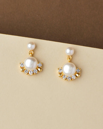 Pretty White Pearl Hang Earring - Chandrani Pearls