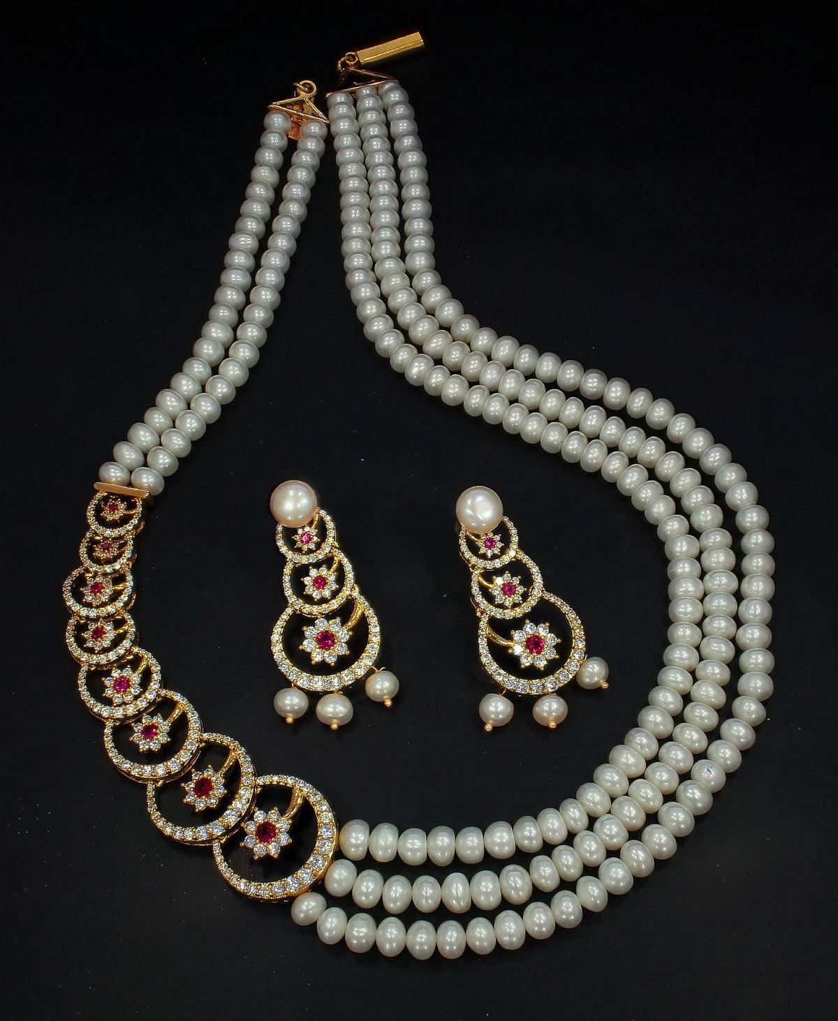 Ravishing Pearl Necklace Set - Chandrani Pearls