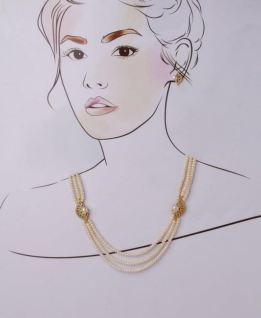 Ravishing Real Pearl Necklace Set - Chandrani Pearls