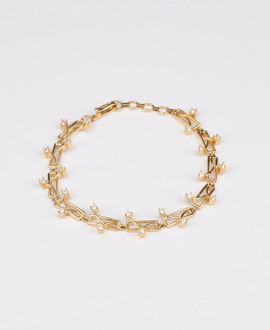 Ritzy  Stone Studded Gold Bracelet - Chandrani Pearls